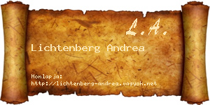 Lichtenberg Andrea névjegykártya